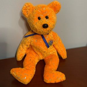 “Decade” 10 Year Anniversary TY Beanie Baby (Orange)